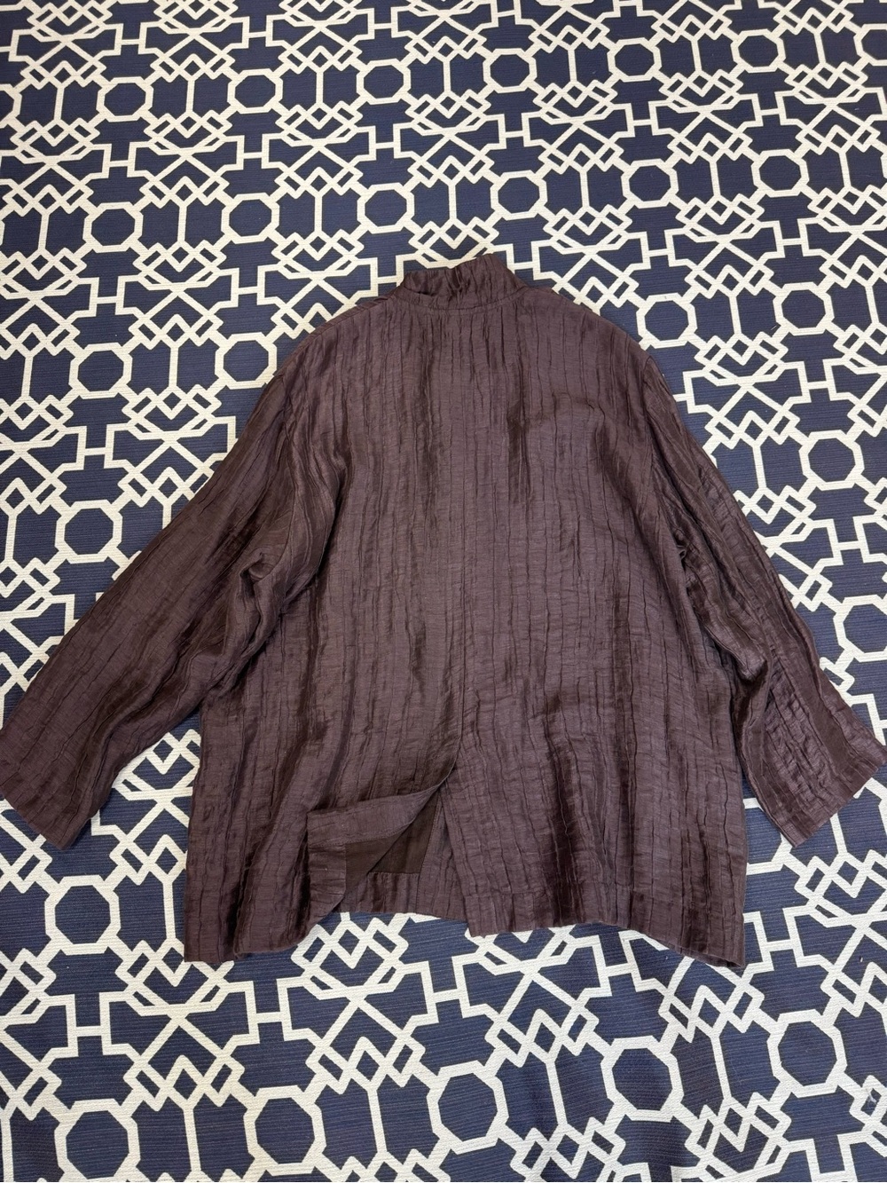Eskandar Button Front Oversized Linen Shirt - Picture 7 of 14